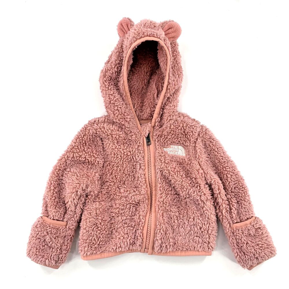 Spring Fall Baby Girls North Hoodie Face Jacket Baby 3-6 Months Fleece Bear Ears